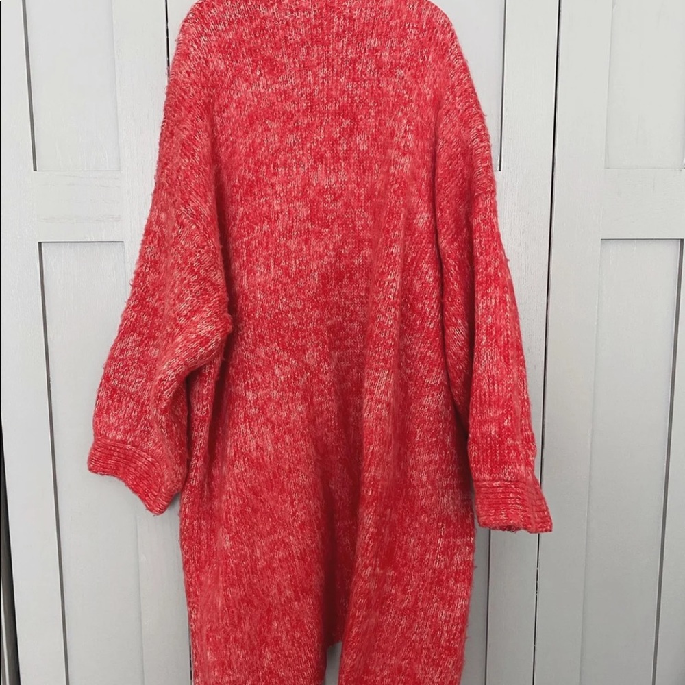 SOLD Mohair Wool Oversized Long Sweater Cardigan - Picture 4 of 6